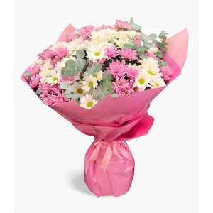 Zarif Renkli Papatya Buketi