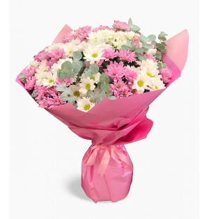 Zarif Renkli Papatya Buketi