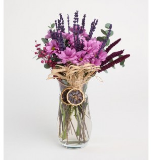 Cam Vazoda Pembe Papatya