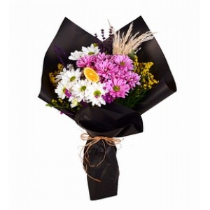 Pembe Beyaz Papatya Buketi