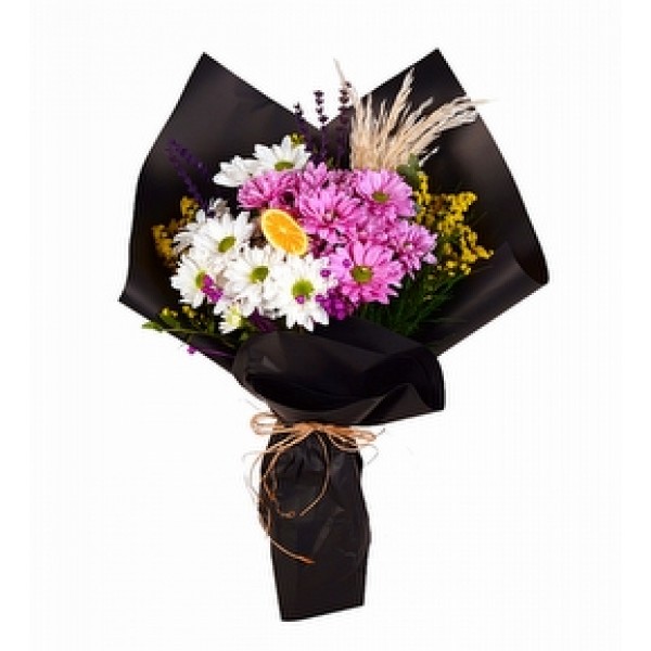 Pembe Beyaz Papatya Buketi