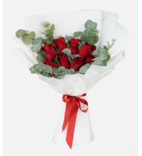 10 Kırmızı Gül Buketi