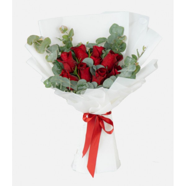 10 Kırmızı Gül Buketi