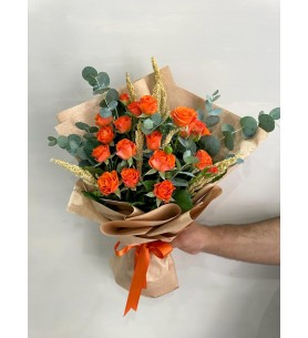 Turuncu Çardak Gül Buketi