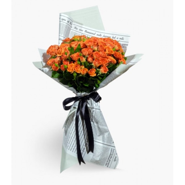 Turuncu Çardak Gül Demeti